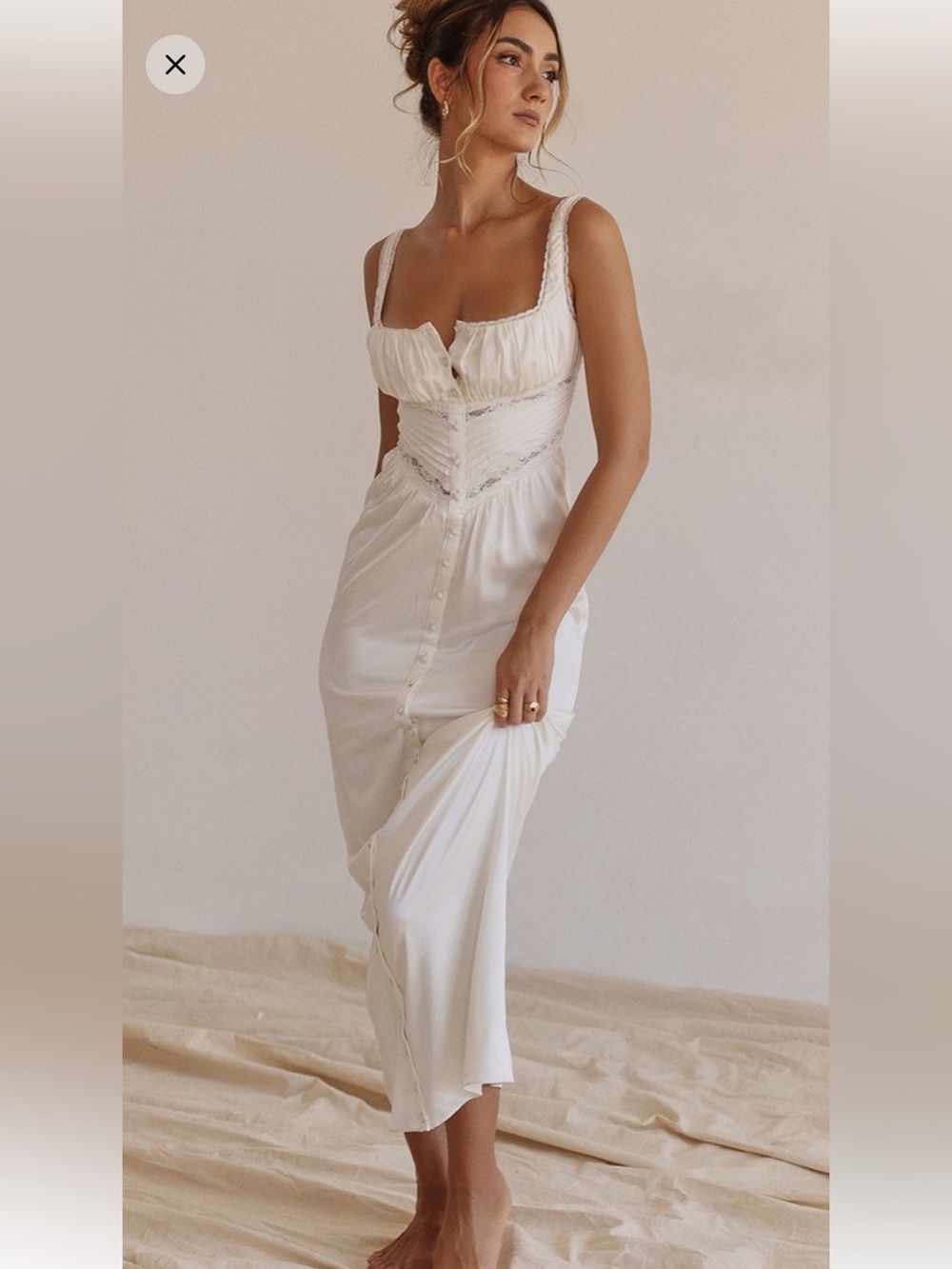 House Of Cb Illiana Silk Maxi Dress xs